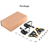 Self Lock Clip In Bike Pedals LOOK KEO Cleat MTB Road 700C Hybrid BMX - Rockbros Black V382-LOOKKEOPEDALSCLIPIN