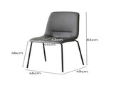 Levede Stackable Dining Chairs Kitchen Grey Set of 8 CH1093-4-DGX2