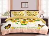 Airy Loft butterfly floral 3Piece Comforter Bundle Relaxed V745-MAB010977AJ3