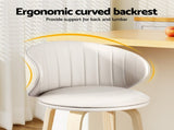4x Artiss Bar Stools Dining Chairs Contoured Leather Wood Stool BA-TW-8186-BGX4