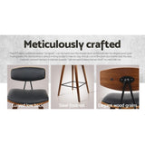 Artiss 4x Bar Stools Leather Padded w/Backrest BA-TW-8782-BKX4