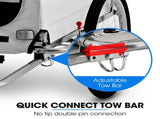 TAG-ALONG Pet & Cargo Jogger Bike Trailer, Pull Behind Bicycle Trailer Carrier Stroller, Grey V219-BCAPBTTATSGA