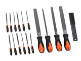 17 Pcs File Tool Set with Carry Case Half Round Triangle Round Flat and Needle Files Brush Carbon V1294-YM0901-3114250023211