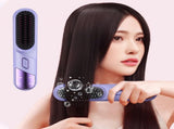 Cordless Hair Straightener and Curler 2 in 1 Mini Ceramic Flat Iron for Travel V1263-JX-6547