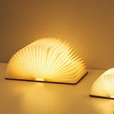 Foldable LED Book Lamp USB Rechargeable Creative Table Lamp Brown V1263-JX-7171-1