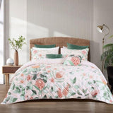 Bianca Sidney Blush Printed Floral Bedspread Set Queen V442-BCA-BEDSPREAD-SIDNEY-BLUSH-QS