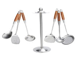 Kitchen Spatula Set 304 Stainless Steel Wood Handle Spatula Frying Shovel Cooking Utensils V1294-YM0901-3118200261011