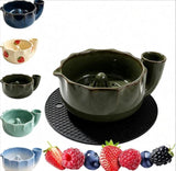 Berry Bowls with Holes Ceramic - Berry Vortex Bowl Ceramic, Self Spinning Fruit Washer Spinner, V1107-122-70863-BLU