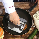 Stainless Steel Burger Press with Flat Base and Handle for Smash Burgers, Grills, Stovetops, Home V1189-LC-HW-00548