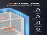 2 Gallon Vacuum Upgraded Multipurpose Acrylic Vacuum Degassing Transparent Vacuum V952-YKLZKQYKL2GAAHHNZV0