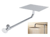 G1/2in Thread Wall Mounted Stainless Steel 8in Rainfall Showerhead Top Spray Shower Head Bathroom V1294-YM0901-3112200109112