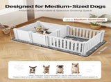 Dog Whelping Box, 1.86x0.97x0.5 m, Plastic Dog Whelping Pen with Adjustable Height Door, Puppy V952-GYZXZHZHSLBDGWMS0001V0