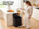 Cefito 30L Pedal Rubbish Bin Kitchen Trash Garbage Waste Can Soft Close Black RB-30L-1C-BK