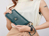 Leather Wallet Women Rfid Blocking Large Capacity, Zip Around Long Wallet - Pu Phone Clutch Purse, V1189-LWWAL-20260325-00078
