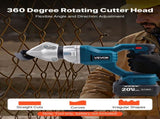 Metal Shear, Sheet Metal Cutter Cordless with 360-Degree Pivoting Head, Double Blades, 25000 RPM V952-WSJSJQJJSBDDOYCP9001V9