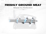 EUROCHEF Electric Meat Grinder, Stainless Steel Mincer Sausage Filler Kibbe Maker, Red V219-COKGRNEUCA5RD