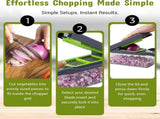 13-in-1 Vegetable Chopper with 8 Interchangeable Stainless Steel Blades and Storage Box for Slicing, V1189-LC-KF-00013
