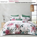 Bianca Nikita White Polyester Coverlet Set Queen/King V442-BCA-COVERLETS-NIKITA-WHITE-KI