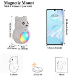 Adorable 3D Cartoon Bear LED Wall Light, Motion Sensor Night Light, Rechargeable, Magnetic Mount, No V1341-ZY-VFLR6UR8-WHITE-3PCS