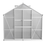 Green Fingers Greenhouse 4.1x2.5x2.26M Double Doors Aluminium Green House Garden Shed GH-ALU-C-410X250-DOU-AB