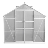 Green Fingers Greenhouse 4.1x2.5x2.26M Double Doors Aluminium Green House Garden Shed GH-ALU-C-410X250-DOU-AB