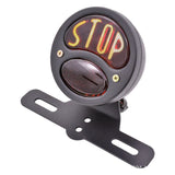 DC12V Vintage Tail Light Brake Stop Light with License Plate Bracket Universal for Yamaha V1189-LC-QP-00387