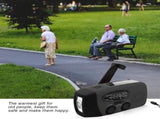Emergency Handheld Radio AM/FM with 2000mAh Battery LED Flashlight Lanyard for Home Outdoor Camping V1258-DP02-BOL-469