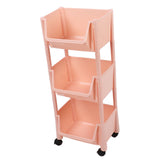 Compact Rolling Storage Organizer Large Capacity Mobile Utility Cart Movable Storage Book Shelf with V1294-YM0901-3116230010912