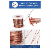 99.9% Soft Copper Wire - 20 Gauge 0.8mm 300 Feet, Pure Bare for Jewelry Making Gardening V1370-AZ4-11647