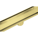 800mm Tile Insert Shower Bathroom Brushed Brass Grate Drain w/ Centre outlet Floor Waste V63-844731