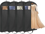 65" Long Garment Bags for Travel, Dress Hanging Clothes, Wedding Cover Women, Closet Storage Gowns, V1259-DP01-A-4554
