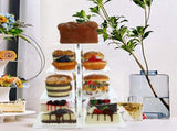 Acrylic Cake Stand 4 Tier Dessert Display Holder for Parties V1369-AZ3-W-20812