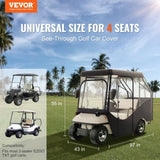 Golf Cart Enclosure, 420D Polyester Driving Enclosure with 4-Sided Transparent Windows, 4 Passenger V952-KSHGEFCZGMDJB8OZ9V0
