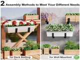 2PCS Adjustable Planter Box Brackets, Brackets for Window Boxes Planters Hanging Flower Box Holders, V1107-118-24475