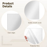 6PCS Two Way Acrylic See Through Mirror Sheet, Acrylic Mirror for DIY Infinity Tunnel Illusion, V1192-AZ-W-18523