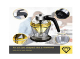 200ml Oil Honey Dispenser - Syrup Sauce Glass Pourer - Diamond Pot and Stand V238-SUPDZ-39950963802192