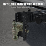 Adjustable Trailer Hitch, 15cm Drop & 11.43cm Rise Hitch Ball Mount with 6.35cm Receiver, Solid V952-SQTQJTCB25221G4VYV0