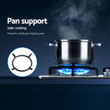 Devanti Gas Cooktop 60cm 4 Burner Silvir CT-GAS-4BTB-SS