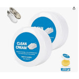2PCS White Shoes Solid Clean Cream, Multipurpose No-Wash Solid Cleaning Cream - Comes with Sponge V1366-AZ2-W-10766