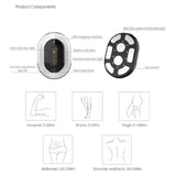 White RF Body Sculpting Massager Handheld Slimming Device with EMS & LED Light Therapy for Stomach V888-ELOSUNG40551
