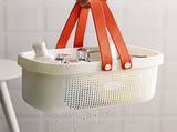 Plastic Storage Shower Basket with Handle Large Capacity Drainage Toiletry Organizer Bin for V1294-YM0901-3112230104211