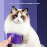 3 Pack Yellow 17*10cm Self-Cleaning Pet Slicker Brush with 60 Degree Curved Pins - One-Click Hair V888-ELOSUNG56205-3