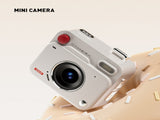 White Retro Mini Digital Camera Keychain - 48MP Portable Pocket Camcorder with 1080p HD Video V888-ELOSUNG34852