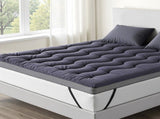 Giselle Bedding 5cm Pillowtop Topper Bamboo Polyester Blend Fibre Pad for Back Pain Relief Washable TOPPER-WA-CHAR-Q