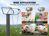 Goat & Sheep Stand, 47x23 inch Livestock Stand, Metal Livestock Milking and Shearing Stand 21" to V952-SCXJJHSYTM47HMU08V0