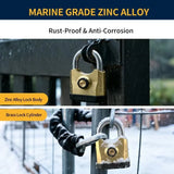 Heavy-duty metal padlock with 3 keys, dual-open design , suitable for V1232-SKS-001