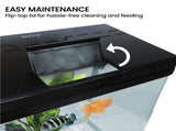 34L Complete Aquarium Kit With Bio Filter System LED Kit Curved Design MS-420