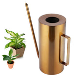 Garden Stainless Steel Long Spout Watering Can Pot Flower Plant Irrigation Tool Gold 1.5L V1294-YM0901-3111200134311