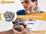 Men'S Electric Shaver Rechargeable Shaver Cordless Shaver Bald Men Shaver - Silver - Size SET V1106-111-87661-SLR-SET