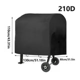 210D Cement Mixer Protective Cover, Outdoor Equipment Rain Shield, Heavy Duty Oxford Waterproof UV V1107-119-87150-BLK-210D